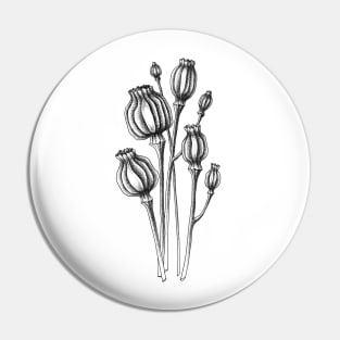 Dried poppy Pin