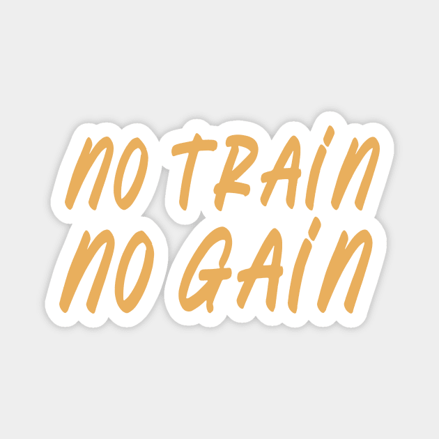 no train, no gain, swimming design v3 Magnet by H2Ovib3s