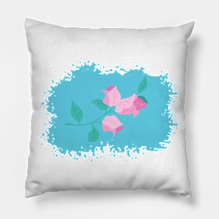 Pink Flowers Pillow