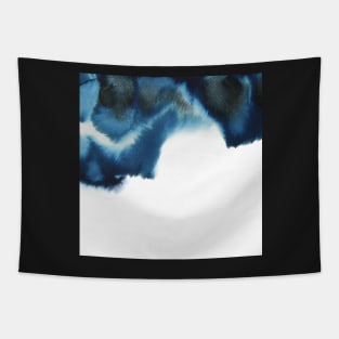 Abstract navy watercolor Tapestry