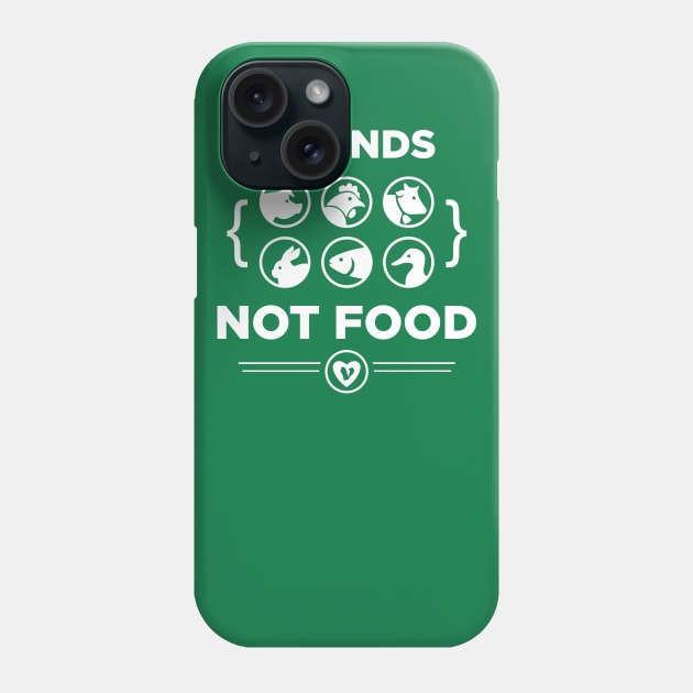 Friends NOT Food (pigs, chickens, cows, rabbits, fishes, ducks) Phone Case by dihart