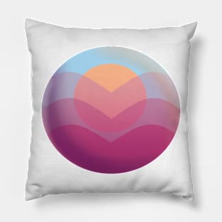 Vintage Vapor Wave Groove Orb Pillow