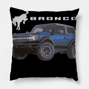 bronco antimatter blue Pillow