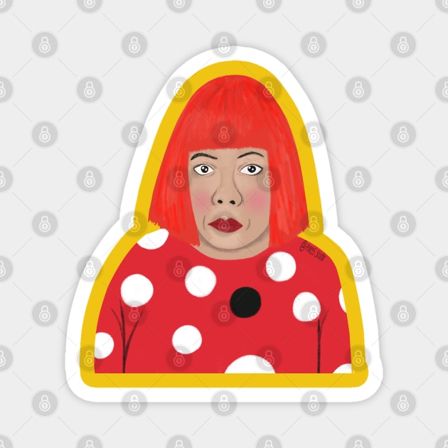 Yayoi kusama Magnet by Pinky's Studio 