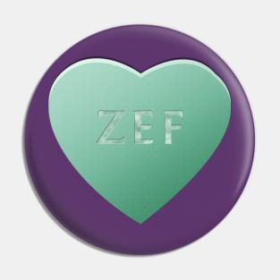 Zef Candy Heart - Mint Pin