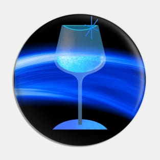 Blue cocktail Pin