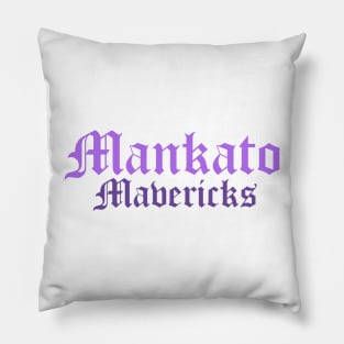 Mankato Mavericks Purple Script Pillow
