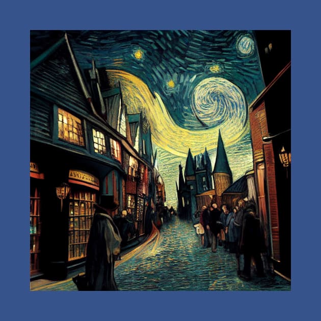 Starry Night in Diagon Alley by Grassroots Green