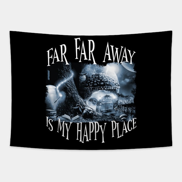 My Happy Place - Black & White Tapestry by Shwajn-Shop