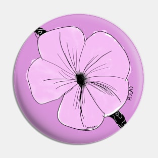 Purple Orchid Pin