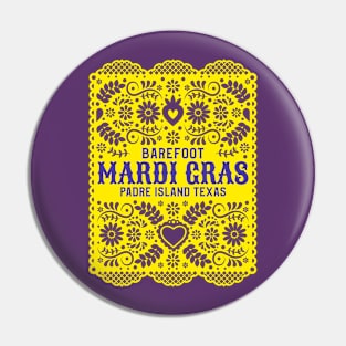 BAREFOOT MARDI GRAS T-SHIRT Pin