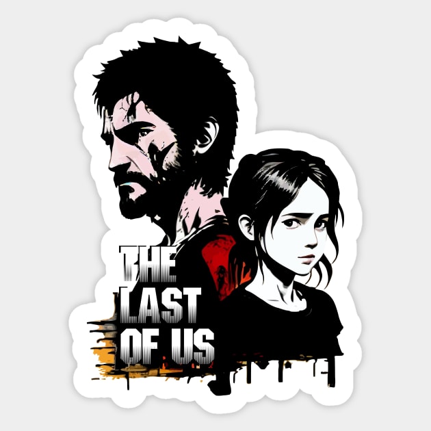 Ellie And Joel Death Shot - The Last Of Us 2 Art Design Sticker
