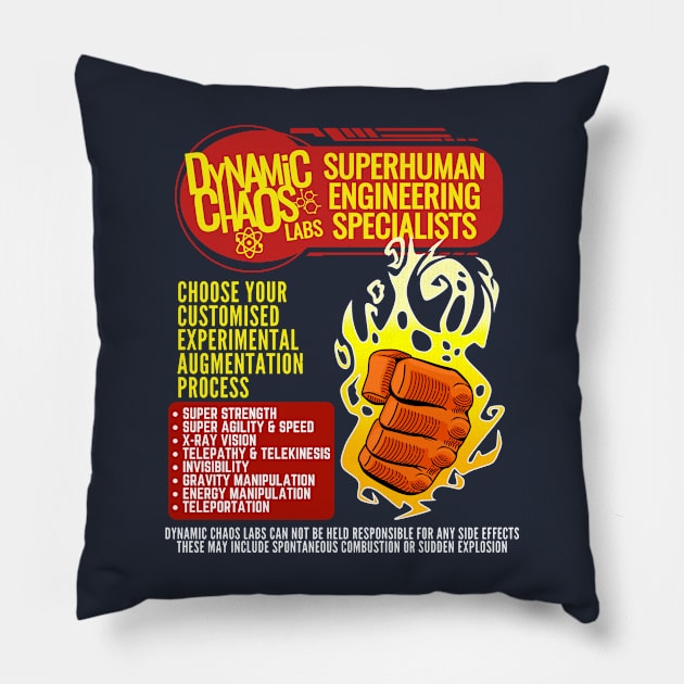 Superpowers from Dynamic Chaos Labs Pillow by Ashley-Bee