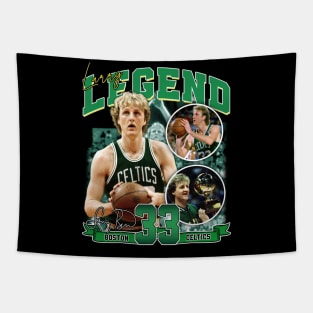 Larry Bird Legend Air Bird Basketball Signature Vintage Retro 80s 90s Bootleg Rap Style Tapestry