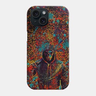 Dead man with a gun in a hoodie Phone Case