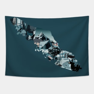 Vancouver Island Scenic Outline Tapestry