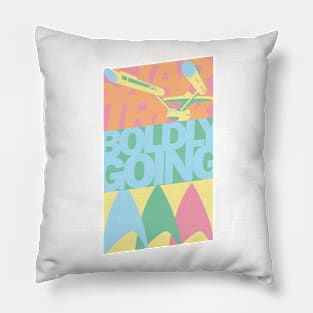 Boldly Go... in pastel Pillow