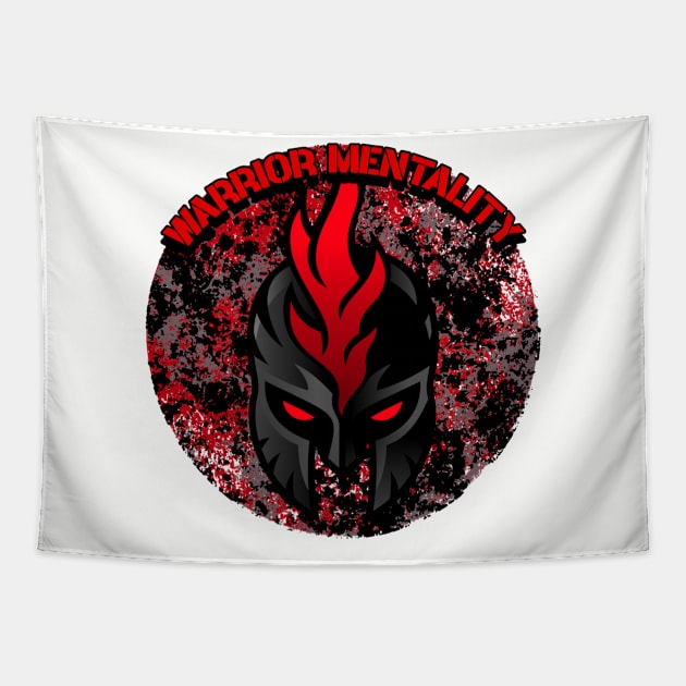 Warrior Mentality Graphic Tapestry by CTJFDesigns