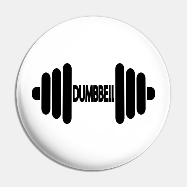 Dumbbell Typographic Logo Design Pin by DinaShalash