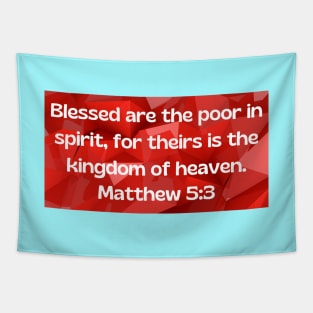 Bible Verse Matthew 5:3 Tapestry