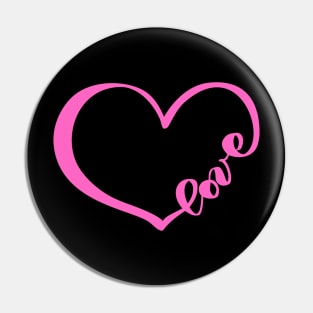 Love Heart united script design Pin