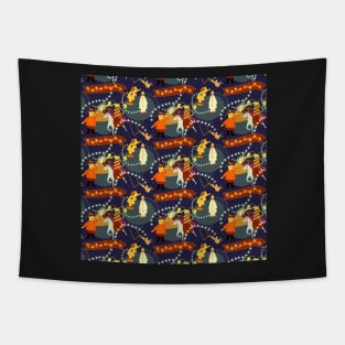 Circus Amalus night Tapestry