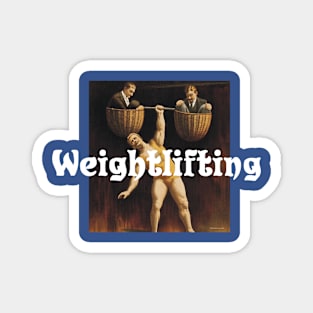 Weightlifting Old School Magnet