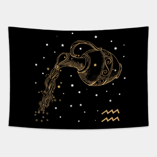 Aquarius, A Zodiac Sign Test Tapestry