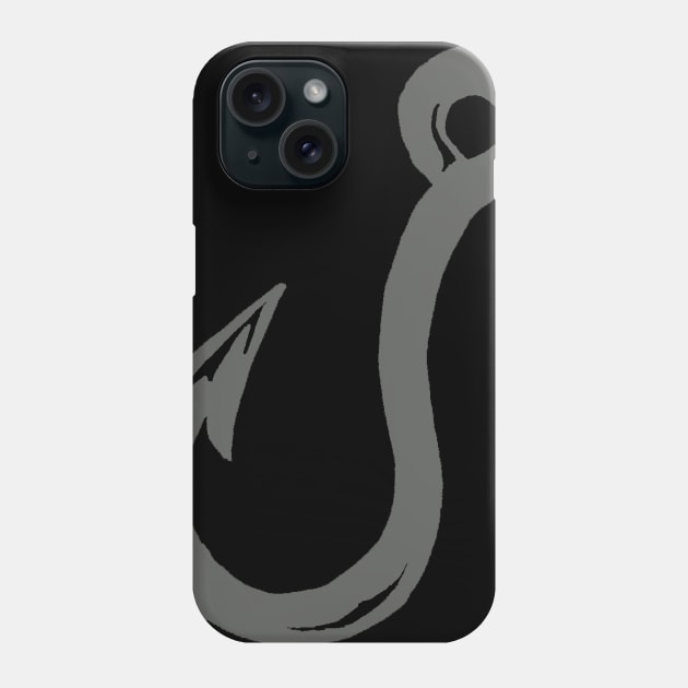 Gray Fish Hook Phone Case by saitken