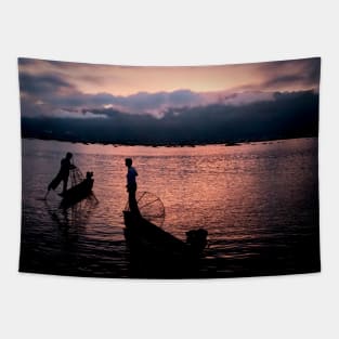 Fishermen of Inle Lake Tapestry