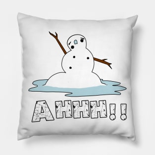 Melting Snowman Pillow