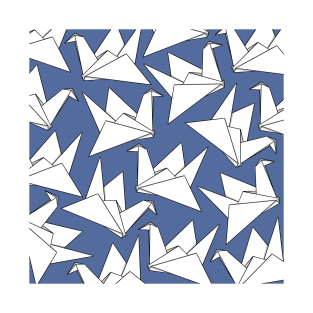 Origami Crane Blue Violet T-Shirt