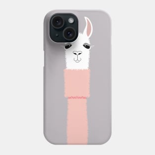 LLAMA IN PINK TURTLENECK SWEATER Phone Case