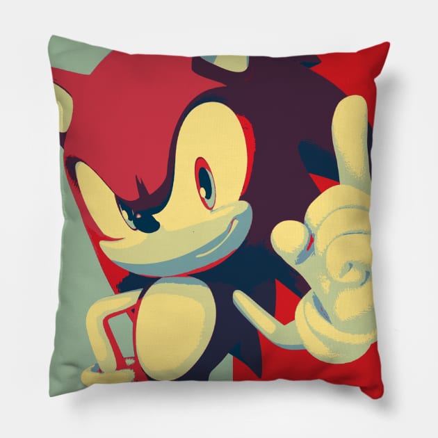 Sonic - Speed Poster Pillow by A10theHero