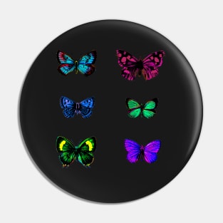 Neon Butterfly Pack Pin