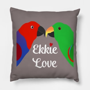 Eclectus Male Female Love Heart Pillow