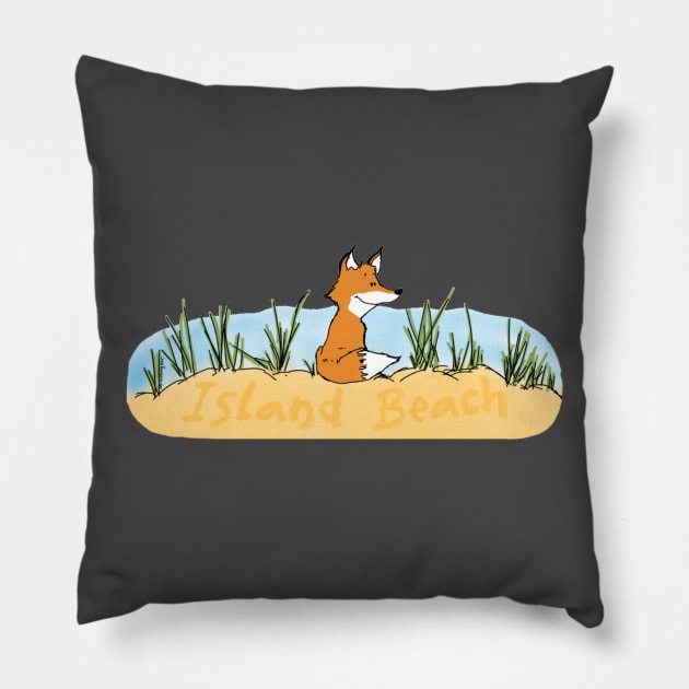 Fox In The Dunes Pillow by JPoveromo