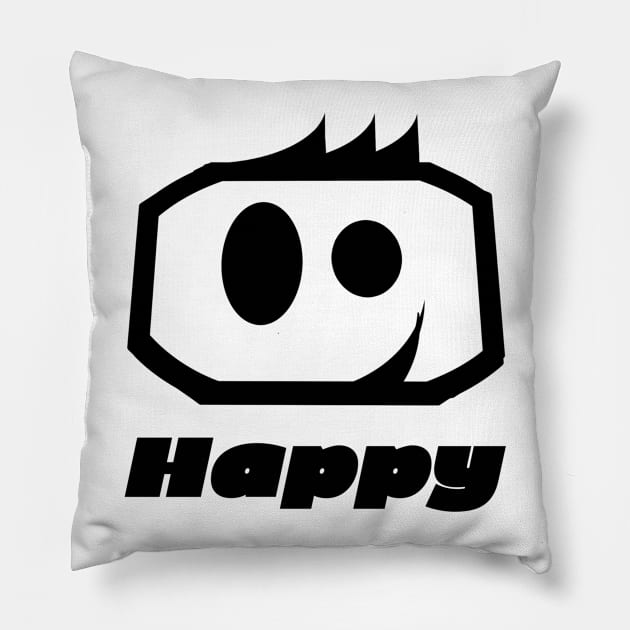 happy Pillow by Originalitee