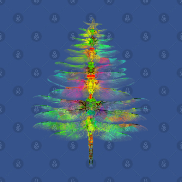 Discover Funny Dragonfly Christmas Tree - Dragonfly Christmas Tree - T-Shirt