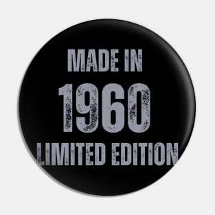 Vintage Made in 1960, Limited Edition  , Gift for Mom Dad Birthday Pin