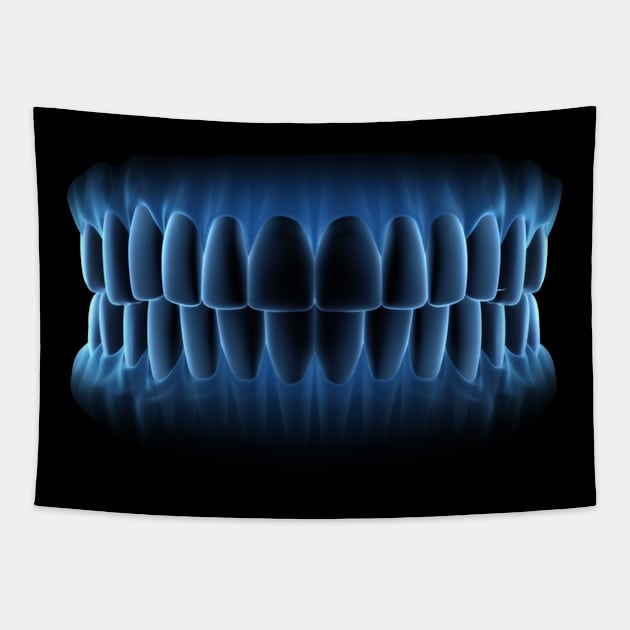 X-Ray Teeth Tapestry by FunnyStylesShop