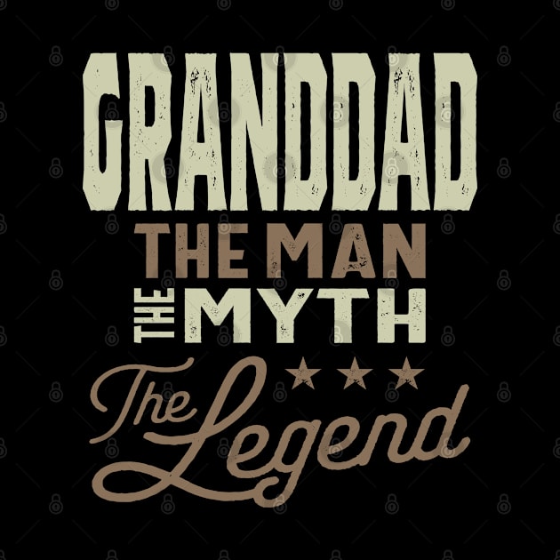 Granddad The Man Myth Legend Funny Dad Grandpa by cidolopez