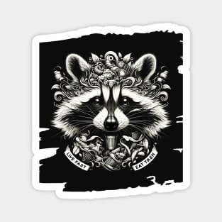 Raccoon Whimsy: The Beauty of Speed and Scraps Magnet