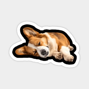 Lazy Pembroke Welsh Corgi Magnet