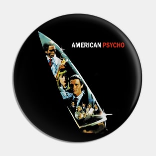 American Psycho Knife Reflection Retro Horror Film Pin