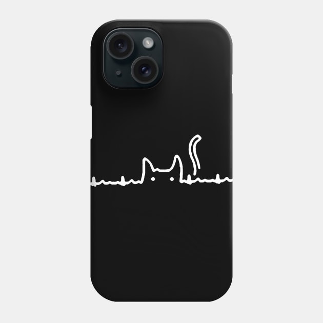 cat heartbeat design Phone Case by FaRock