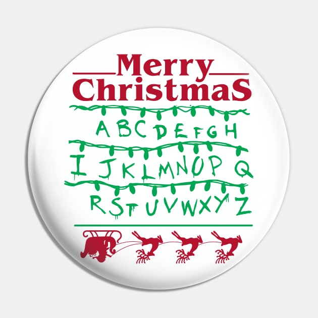 Merry Christmas Stranger Things Pin by Juniorilson