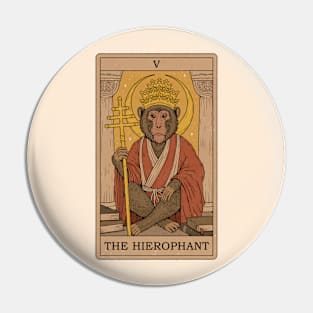 The Hierophant - Monkeys Tarot Pin