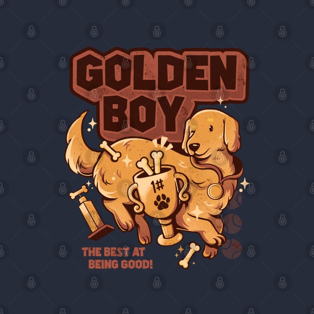 Golden Boy - Cute Golden Retriever Dog Gift by eduely