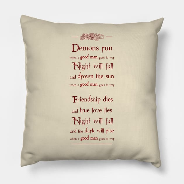 Demons run (red) Pillow by _Eleanore_